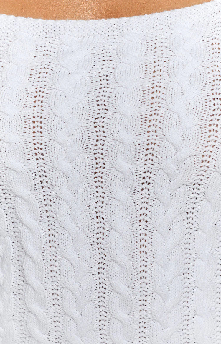 Cable Mini Dress White