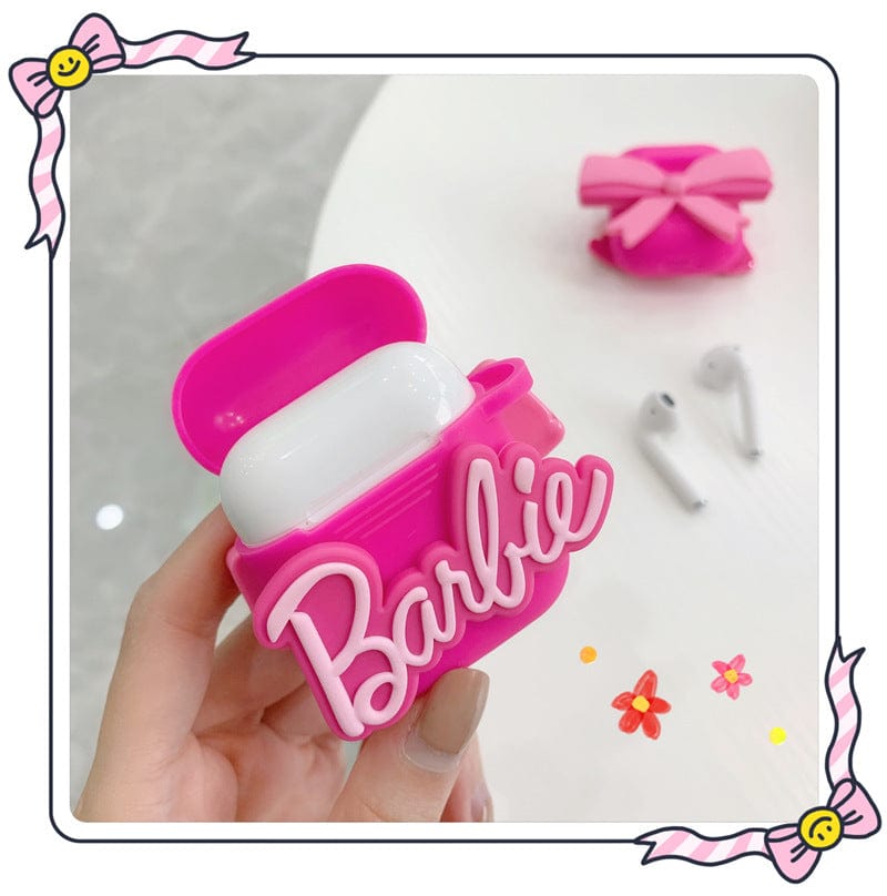 3D Barbie Silicone AirPods Earphone Case