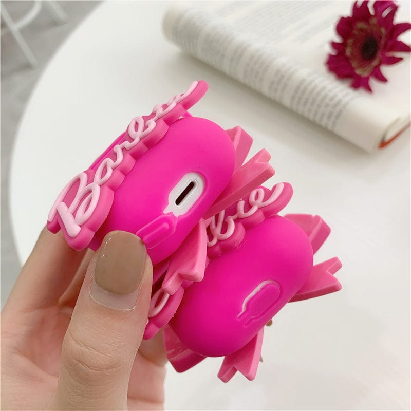 3D Barbie Silicone AirPods Earphone Case