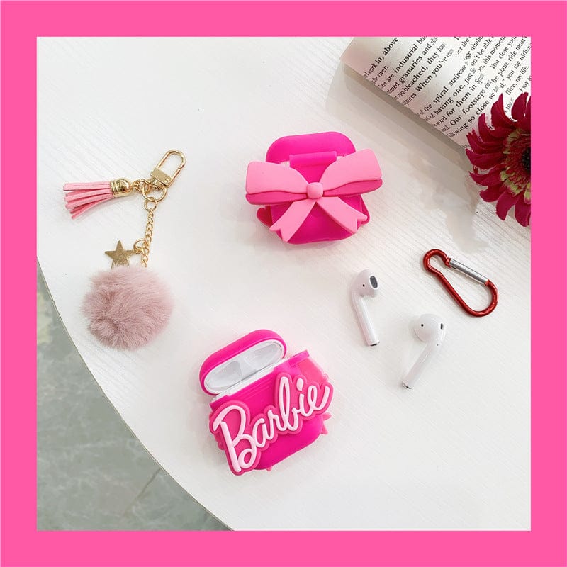 3D Barbie Silicone AirPods Earphone Case