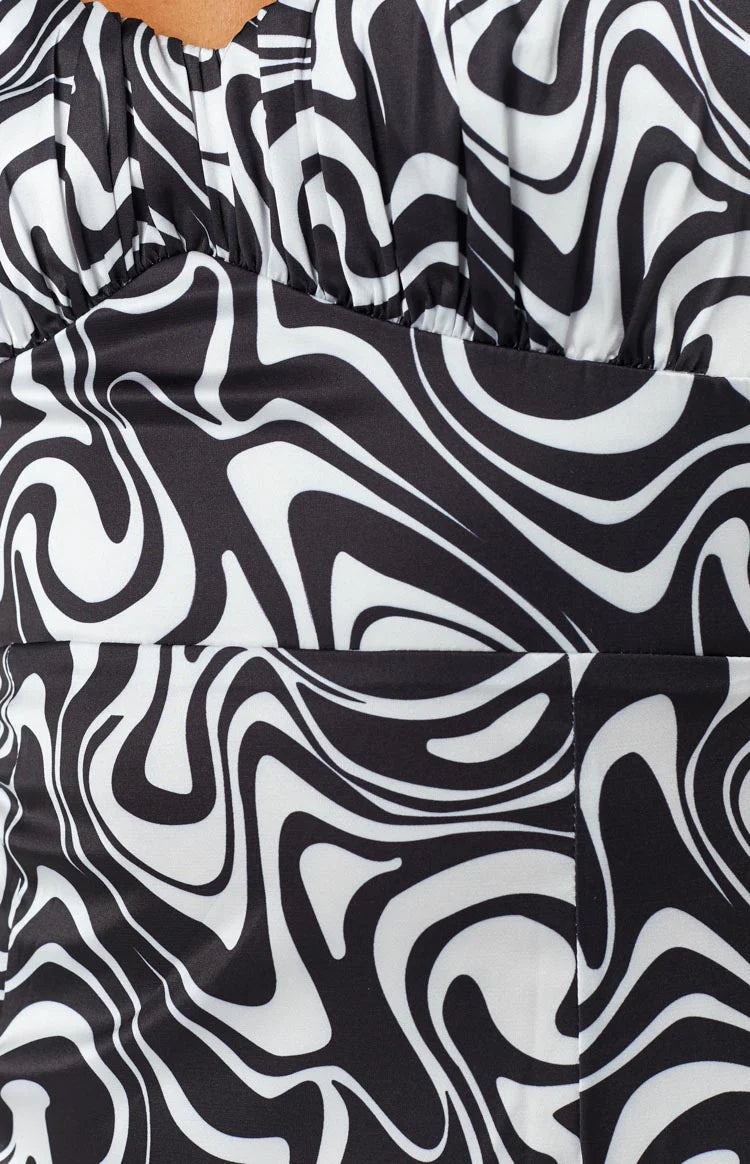 Elsie White Print Mini Dress