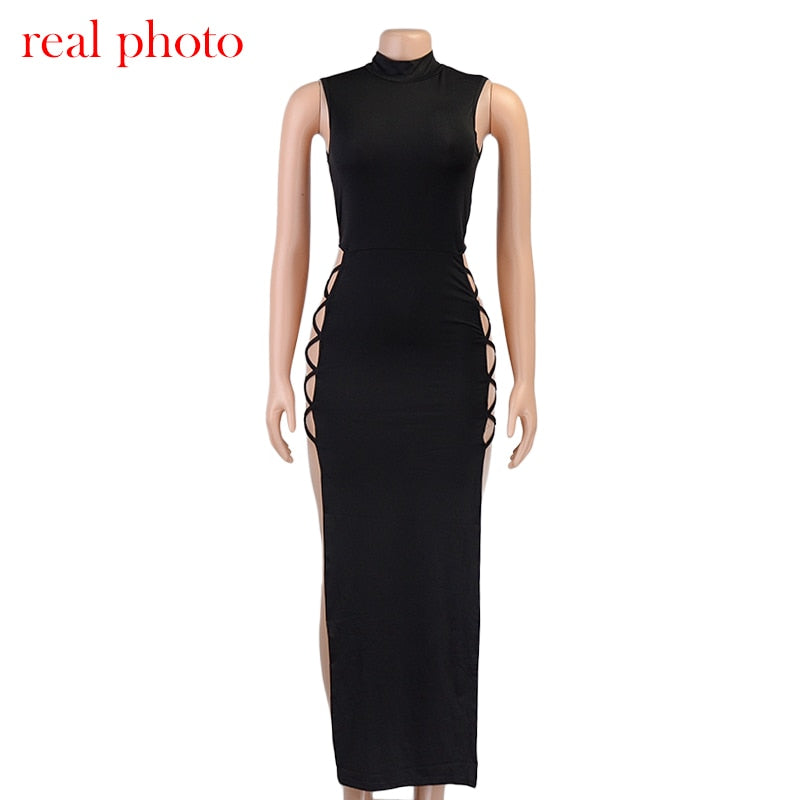 Fall Party Dresses For Women Elegant Black Sleeveless Bandage Sexy Dress for Women Club Party Backless Tank Dresses Skinny Fashion Summer