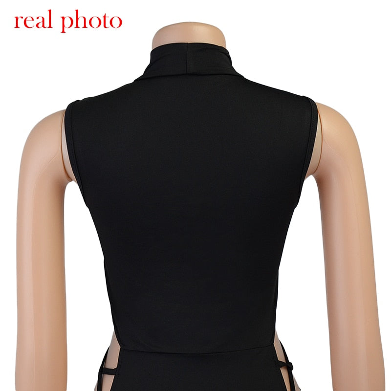 Fall Party Dresses For Women Elegant Black Sleeveless Bandage Sexy Dress for Women Club Party Backless Tank Dresses Skinny Fashion Summer