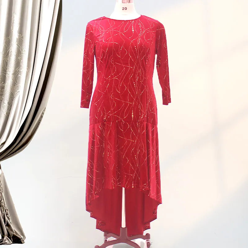 Evening Dresses Women's Velvet Vintage Long Sleeves Luxury Plus Size Formal Bridesmaid Party Prom Dress Stylish Bodycon Vestido